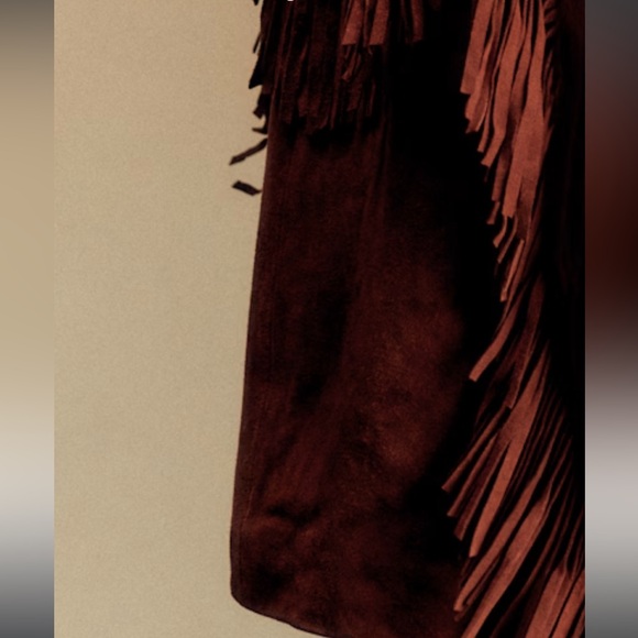 Sézane Women's Yuma Brown Fringe Jacket - Picture 5 of 13